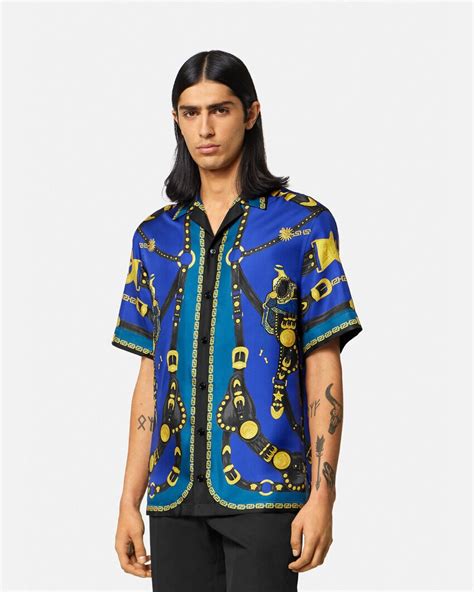 versace silk shirt sizing|versace silk shirt women's.